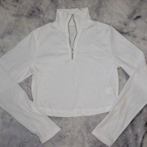 Cropped Zip Up Top / Sweater